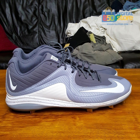 Nike Air MVP Pro 2 Metal Baseball Cleats Grey 16 - Picture 2 of 8
